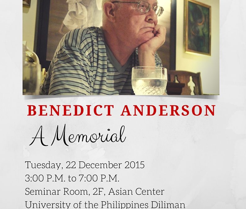 Benedict Anderson: A Memorial