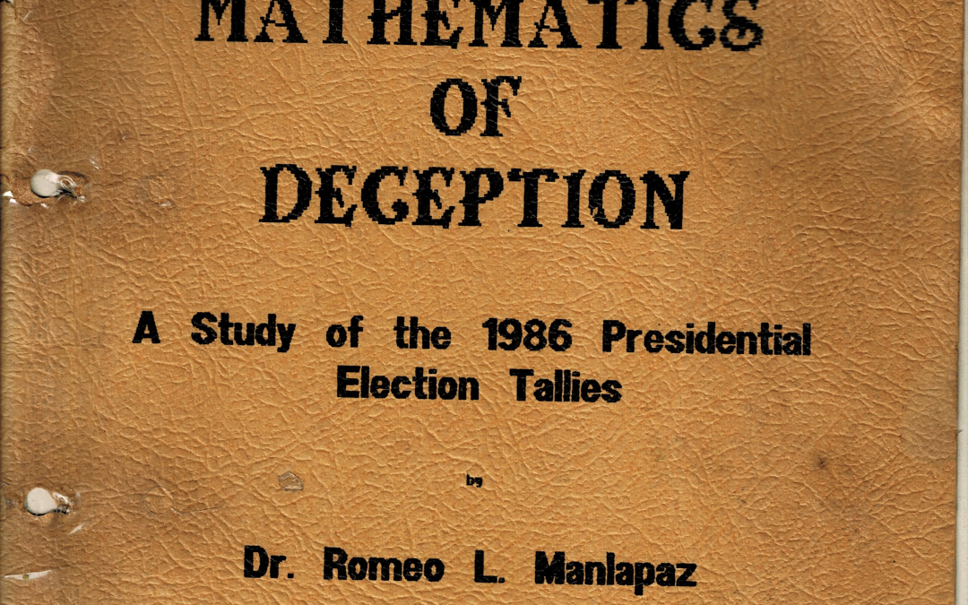 The Mathematics of Deception: A Study of the 1986 Presidential Election Tallies